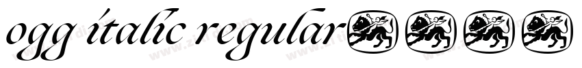 ogg italic regular字体转换